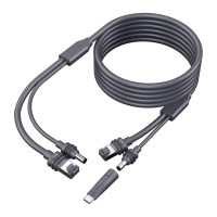Кабель живлення та передачі даних 2 в 1 DC+Ethernet для Starlink Mini з перехідником Type-C 5м