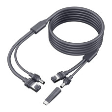 Кабель живлення та передачі даних 2 в 1 DC+Ethernet для Starlink Mini з перехідником Type-C 5м Кабель живлення та передачі даних 2 в 1 DC+Ethernet для Starlink Mini з перехідником Type-C 5м