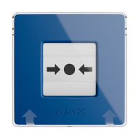 Бездротова кнопка для активації пожежної тривоги вручну Ajax ManualCallPoint Blue Jeweller