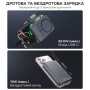 Повербанк 10000mAh Choetech B862 Grey 22.5W QC3.0 PD3.0 бездротова магнітна зарядка MagSafe
