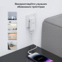 Мережевий зарядний пристрій Choetech PD6011 Ultra thin PD67W GAN A+C White