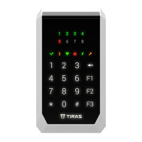 Клавіатура Tiras K-PAD8+ Black на 8 індикаторів зон з вбудованим зчитувачем NFC/Mifare