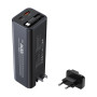 Повербанк 20000mAh Choetech B1012 Grey 100W з EU адаптером QC3.0 PD3.0, вбудований кабель