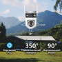IP PTZ-відеокамера з WiFi 4Mp+4Mp Light Vision VLC-9304WI/2C (Tuya) f=4mm, ІЧ+LED-підсвічування, з мікрофоном