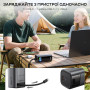 Повербанк 20000mAh Choetech B815 Grey 130W QC3.0 PD3.0 TFT Smart дисплей, вбудований кабель