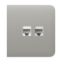 Фронтальна панель Ajax SideCover (LAN) oyster/устрична для інтернет-розетки Outlet (LAN)