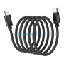 Кабель Choetech XCC-1052 Black USB-C to USB-C Magnetic PD3.1 240W 1.2m