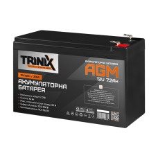 Trinix 12V7.2Ah/20Hr AGM Акумуляторна батарея 12В 7.2А*год свинцево-кислотна