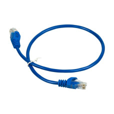 Патч-корд мережевий гігабітний Trinix UTP, RJ-45, CAT.5 0.5m Blue