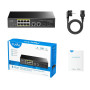 PoE-комутатор 12-портовий некерований Cudy GS1010PS2 гігабітний з 8 портами PoE+, 120W