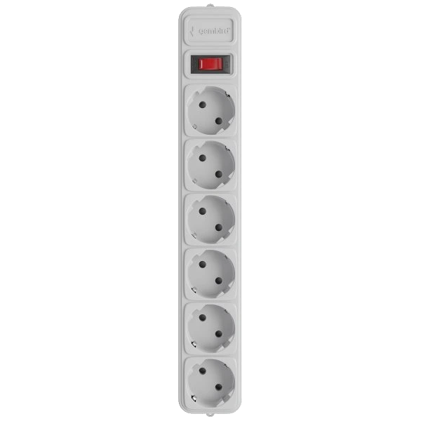 Gembird SPG6-G-6G Мережевий фільтр 1.8 м кабель 6 розеток Gembird SPG6-G-6G Мережевий фільтр 1.8 м кабель 6 розеток