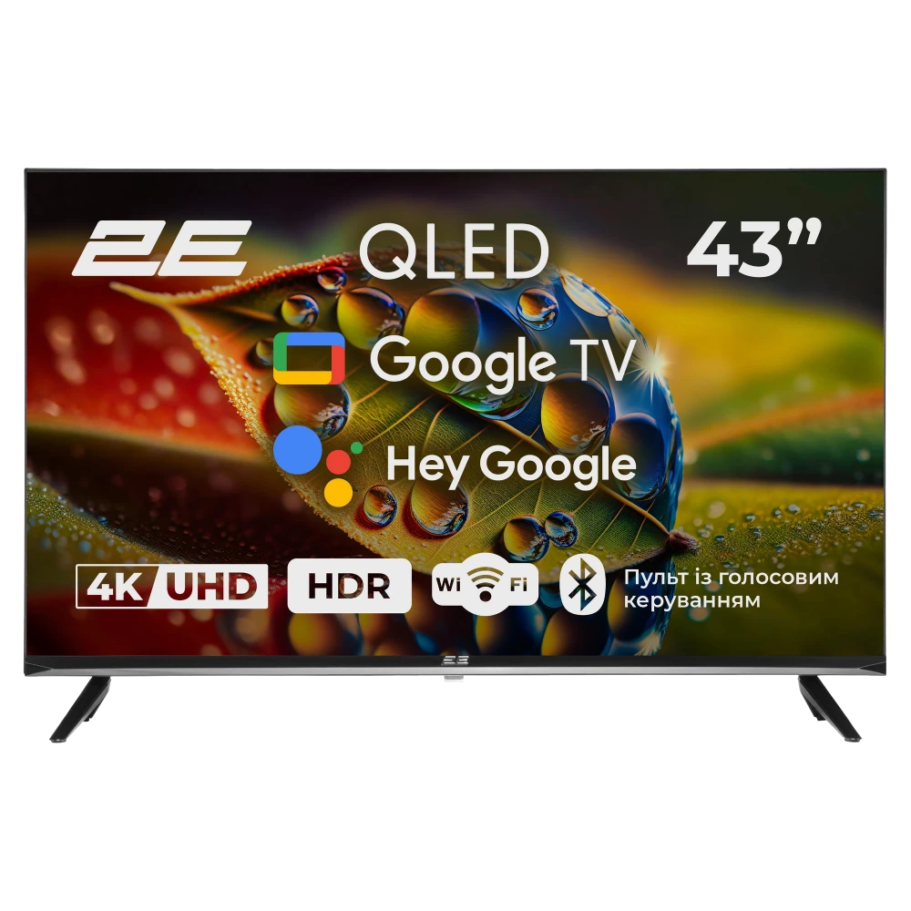 2E 43A77Q 43” дюйма 3840x2160 QLED Google TV Телевізор