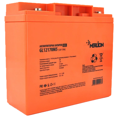 MERLION GL12170M5 17 A•год 12В гелева Свинцево-кислотна акумуляторна батарея