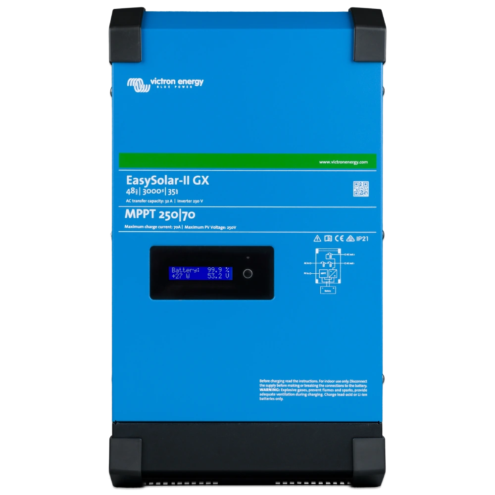 Victron Energy EasySolar-II GX 48/3000/35-32 MPPT 250/70 сонячний однофазний чиста синусоїда Інвертор Victron Energy EasySolar-II GX 48/3000/35-32 MPPT 250/70 сонячний однофазний чиста синусоїда Інвертор