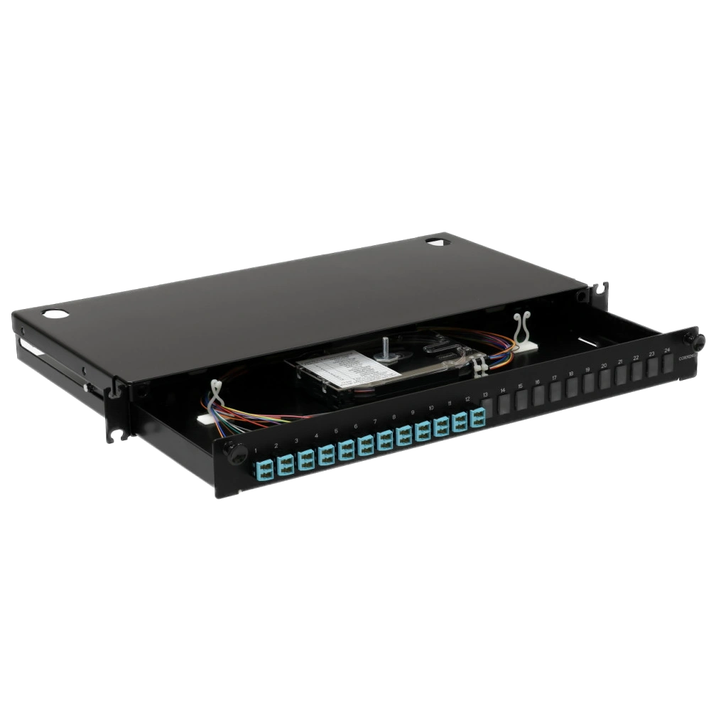 LAN1 з 12xLC Duplex OM3/OM4 24 пігтейл Патч-панель
