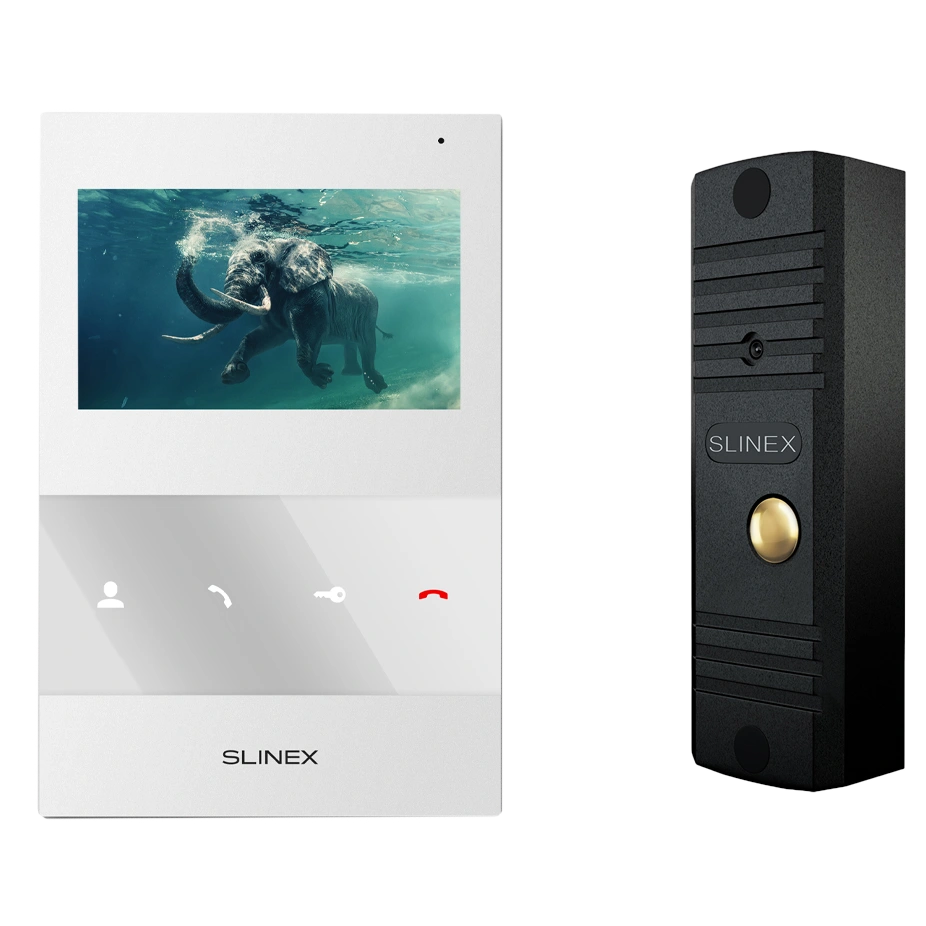 Slinex SQ-04M(White) + ML-16НR(Black) Комплект відеодомофона