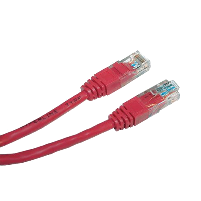 Патч-корд E-server UTP, 0.5 м, кат. 5e красний