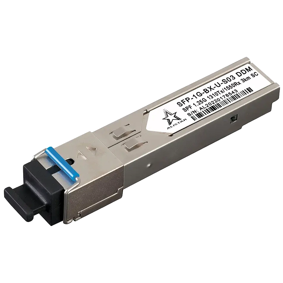 ALISTAR SFP-1G-BX-U-S03 SFP 1G 1SM WDM SC 3KM TX1310/RX1550nm DDM Модуль ALISTAR SFP-1G-BX-U-S03 SFP 1G 1SM WDM SC 3KM TX1310/RX1550nm DDM Модуль