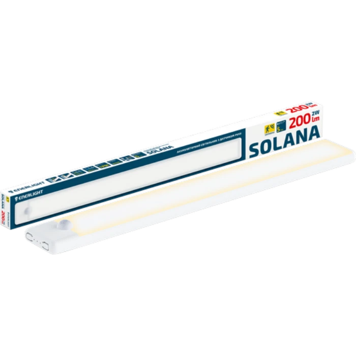 ENERLIGHT Solana 200Лм 3000К-6500К Світильник акумуляторний з датчиком руху ENERLIGHT Solana 200Лм 3000К-6500К Світильник акумуляторний з датчиком руху