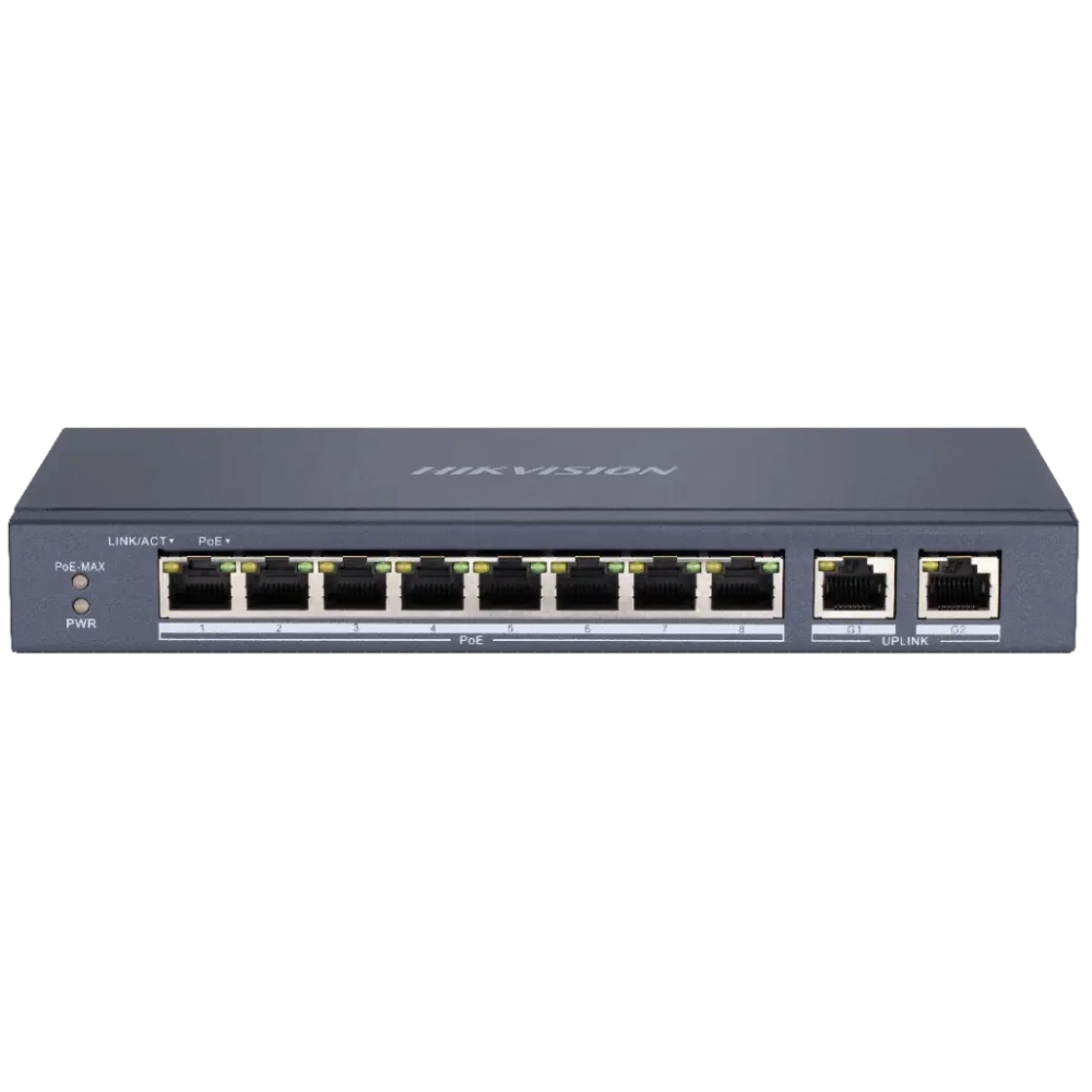 Hikvision DS-3E0310P-E/M(B) PoE Комутатор 10 портів некерований