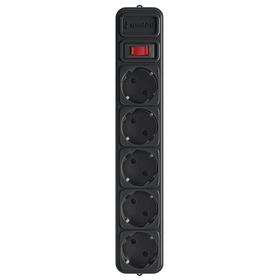 Gembird SPG5-G-15B Мережевий фільтр 4.5 м кабель 5 розеток Gembird SPG5-G-15B Мережевий фільтр 4.5 м кабель 5 розеток