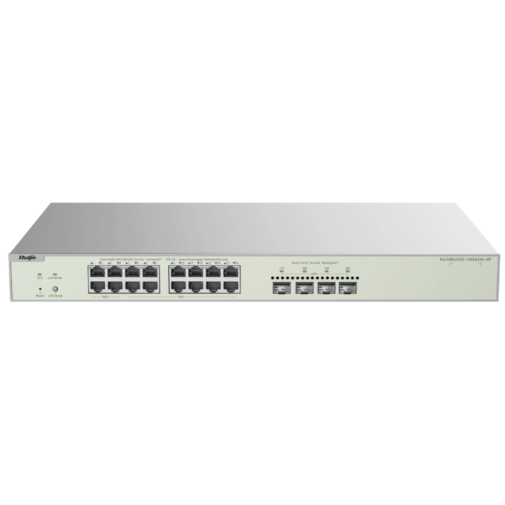 Ruijie RG-NBS3300-16MG4XS-HP PoE Комутатор 20 портів керований