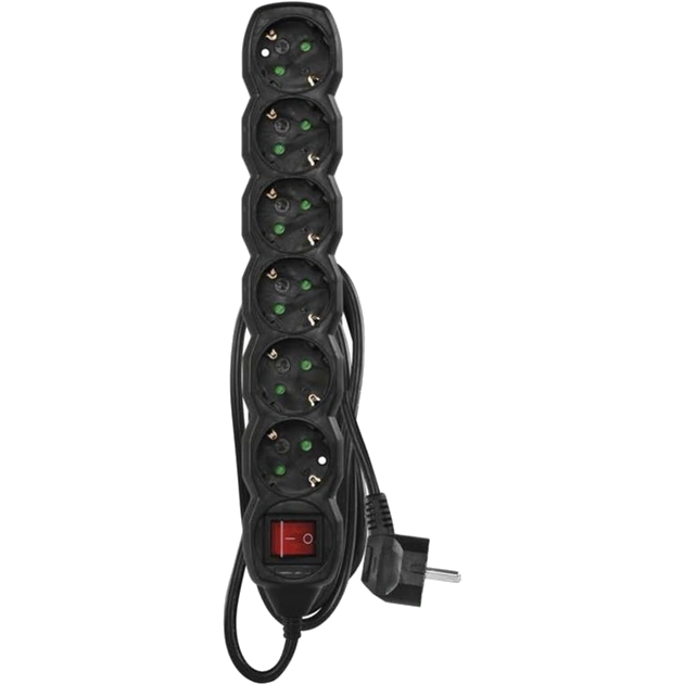 EMOS PC1621R 6 розетки 1.5 м Мережевий подовжувач