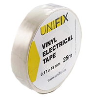 UNIFIX ETU-25W Iзоляцiйна стрiчка бiла 0.17х18 мм 25 м