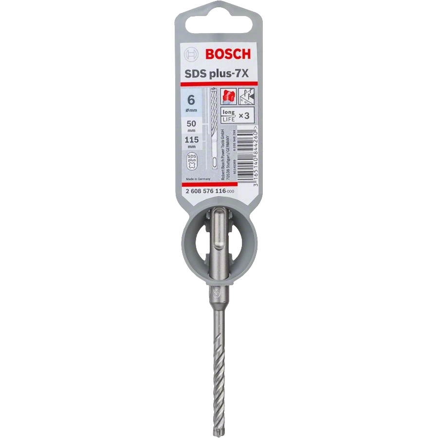Bosch SDS Plus-7X 6x50x115 мм Бур д/арм.бетону