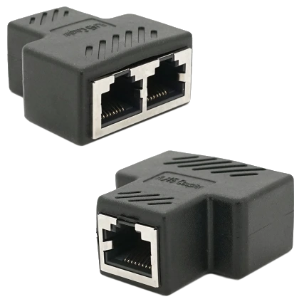 RJ45 8P8C мама / 2x мама Q100 З'єднувач екранований